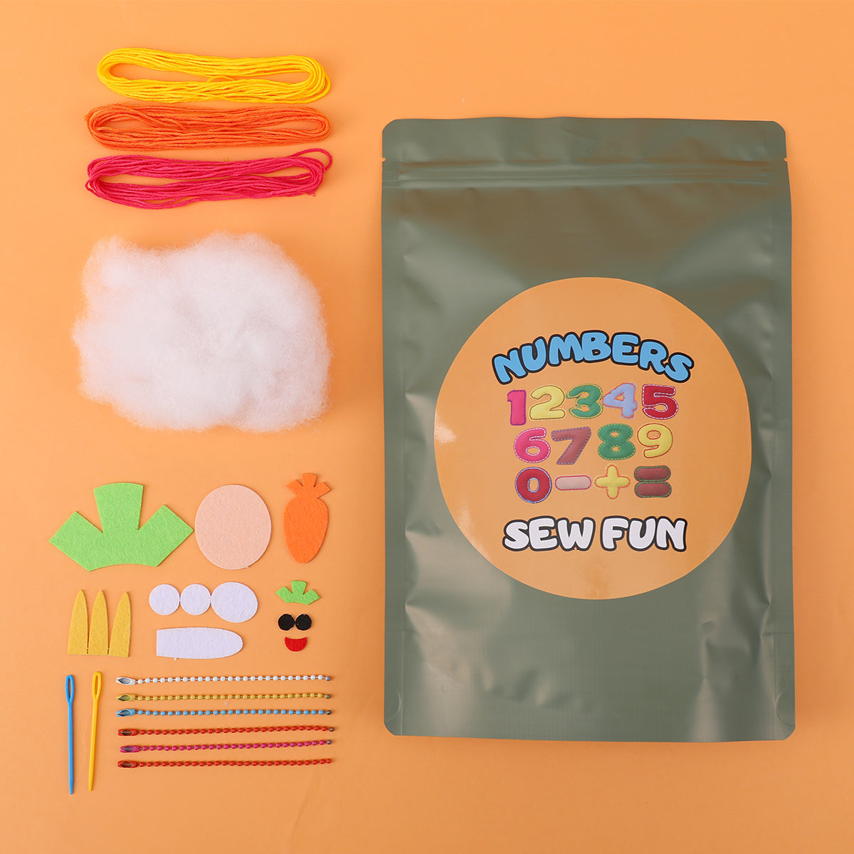 Numbers Craft Fall Numbers Craft Kit & Sewing Kit for Kids – Fun Educational DIY ...