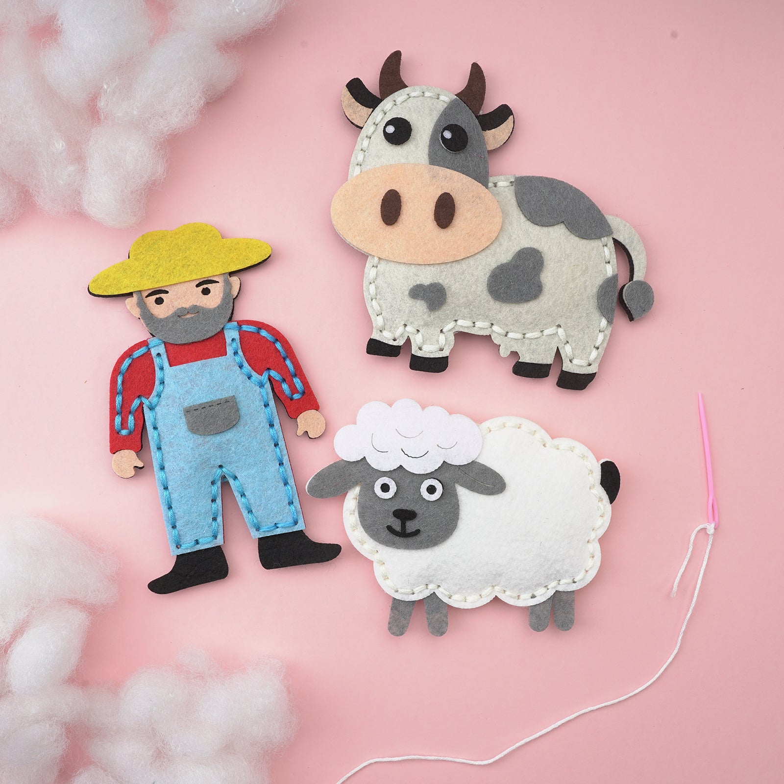 Farm Craft Kit & Sewing Kit for Kids – Creative DIY Animals – TwiggleStuff